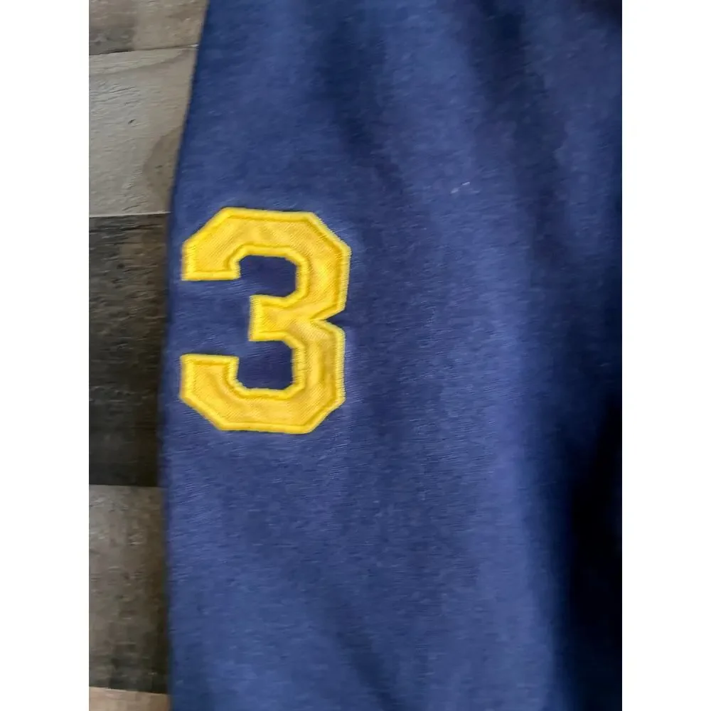 Polo Ralph Lauren Boys Navy Blue Yellow Graphic Sweatpants - Size 7 - Picture 7 of 8